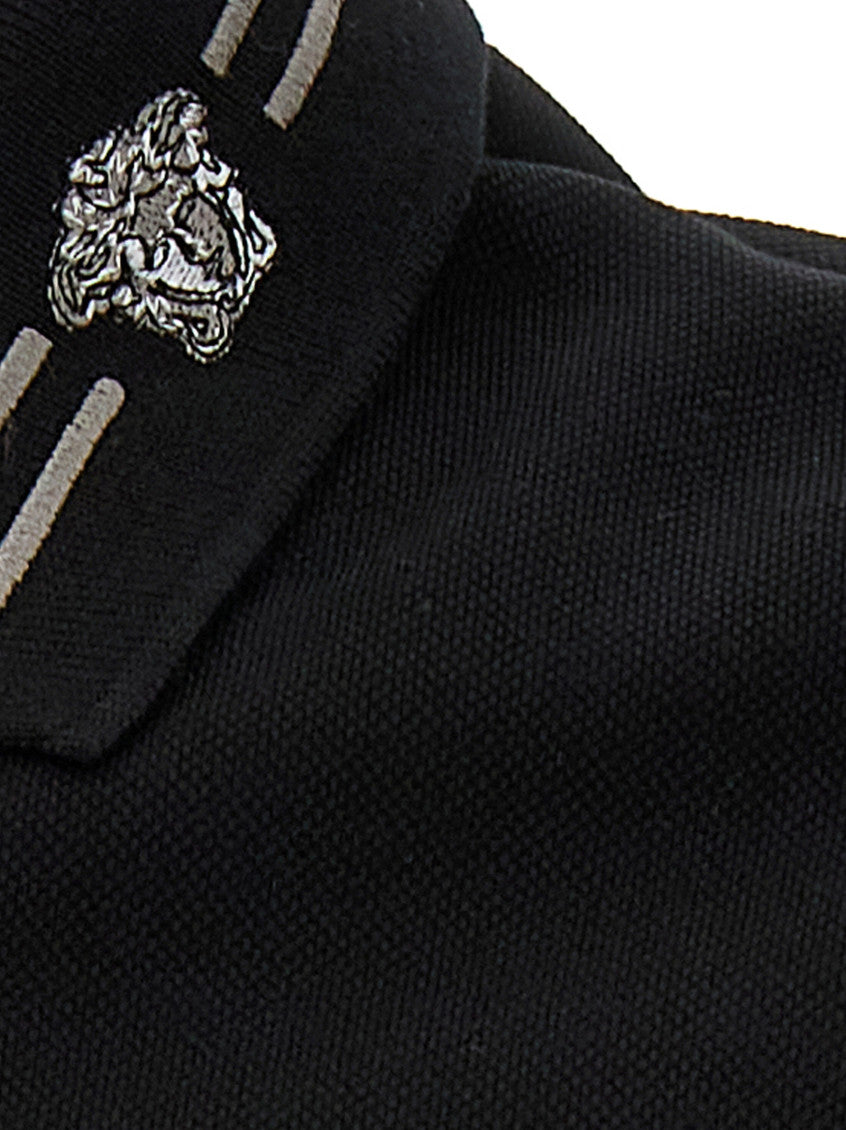 Black Medusa Embroidery Polo Shirt 4