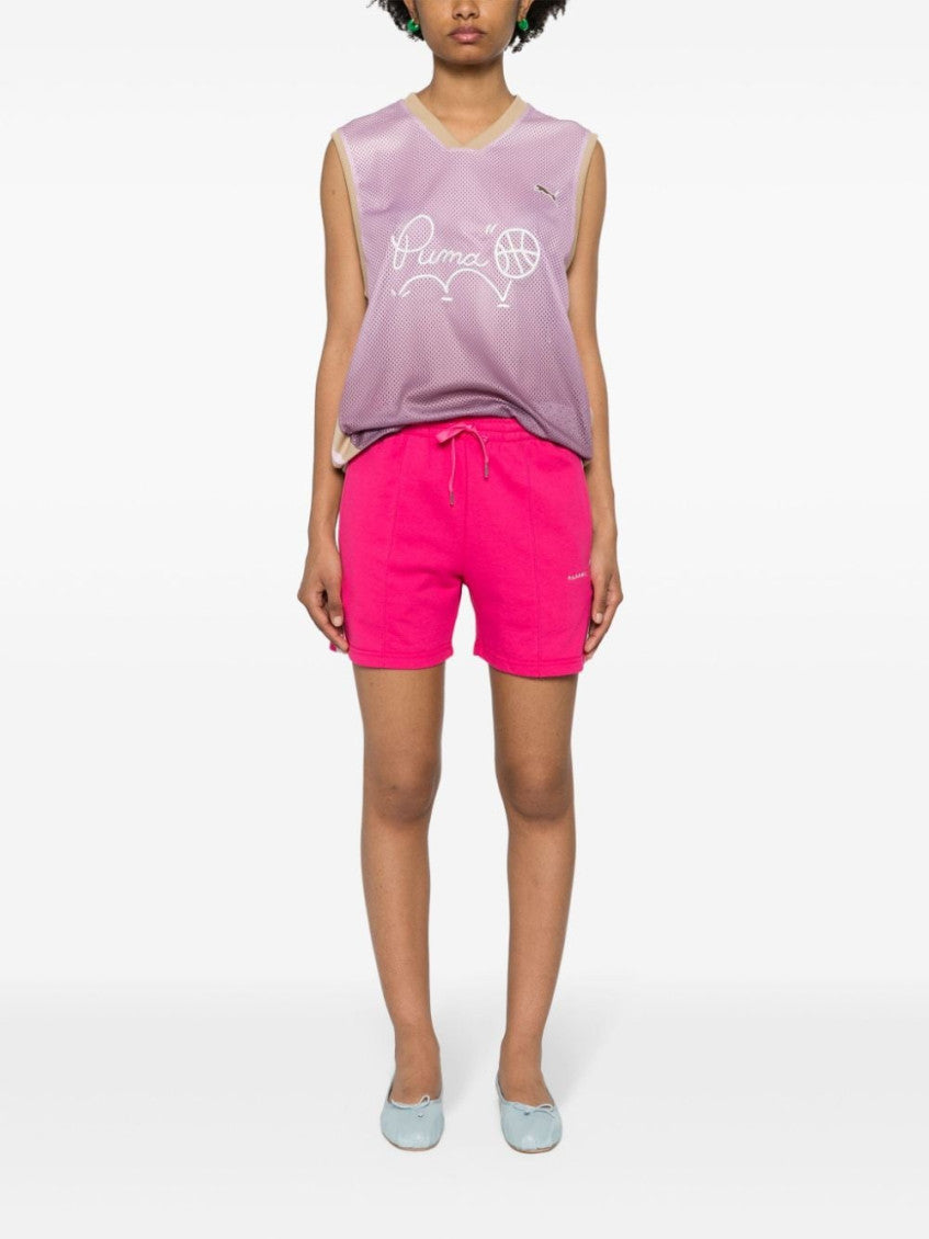 Pink Striped Jersey Shorts 2