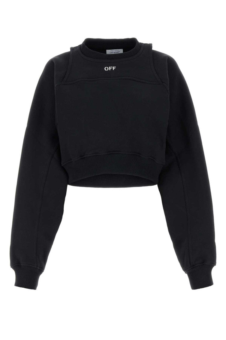 Black Cropped Sweatshirt 1
