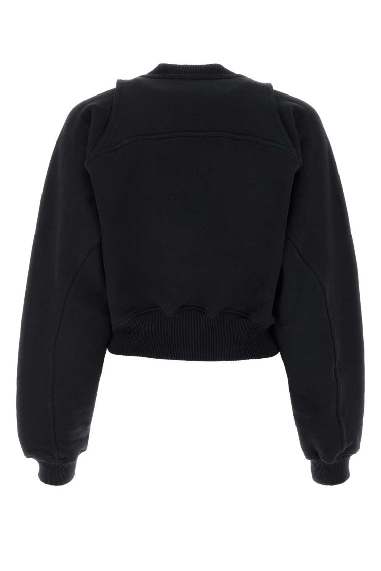 Black Cropped Sweatshirt 2