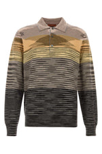 Embroidered wool polo shirt  1