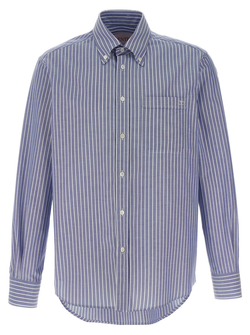 Light Blue Striped VLogo Shirt 1