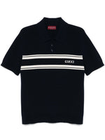 Navy Blue Logo Polo Shirt 1
