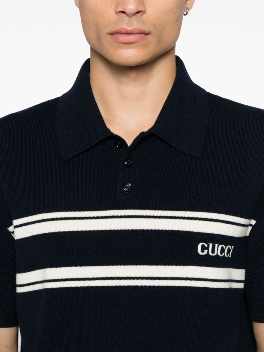 Navy Blue Logo Polo Shirt 2
