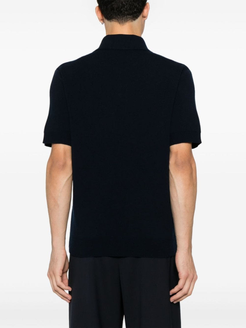 Navy Blue Logo Polo Shirt 3