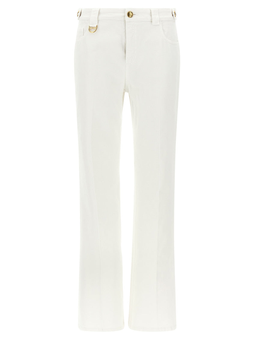 White Straight Pants 1