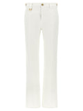 White Straight Pants 1