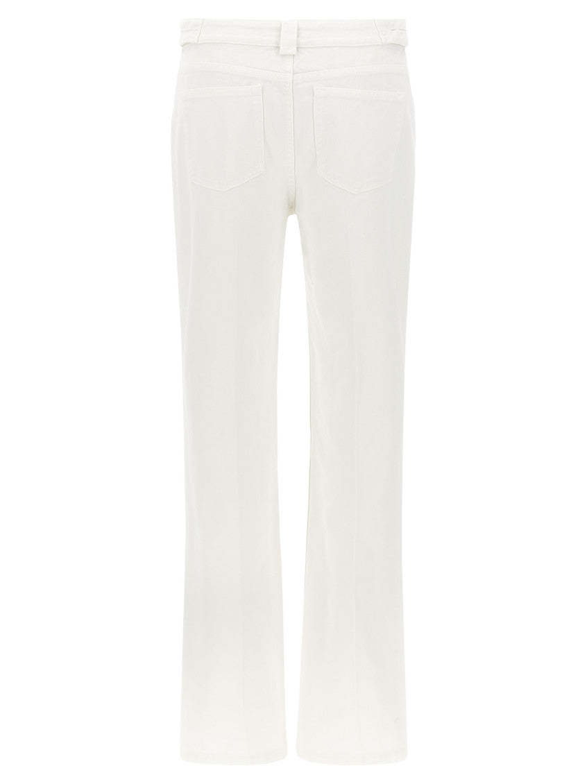 White Straight Pants 2