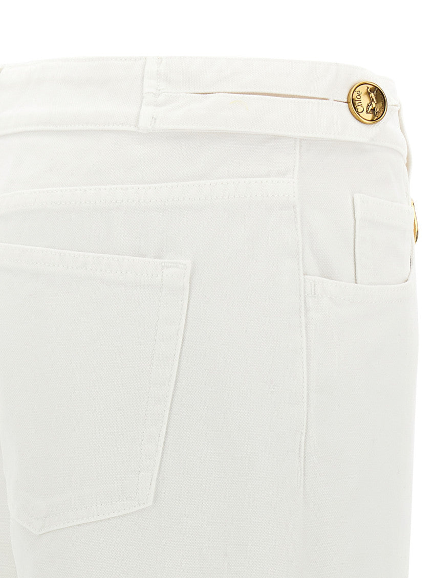 White Straight Pants 4