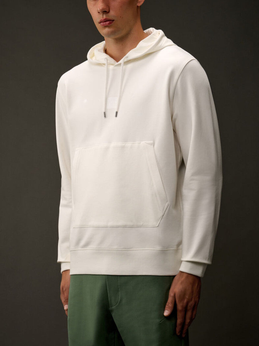 White Regular Fit Logo Hoodie 2