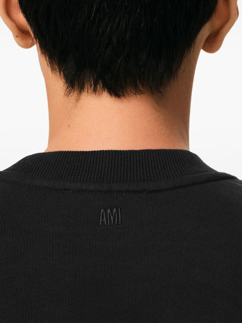 Black Crewneck Logo Sweatshirt 4