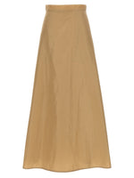 Beige Recycled Polyester Textured Skirt 1
