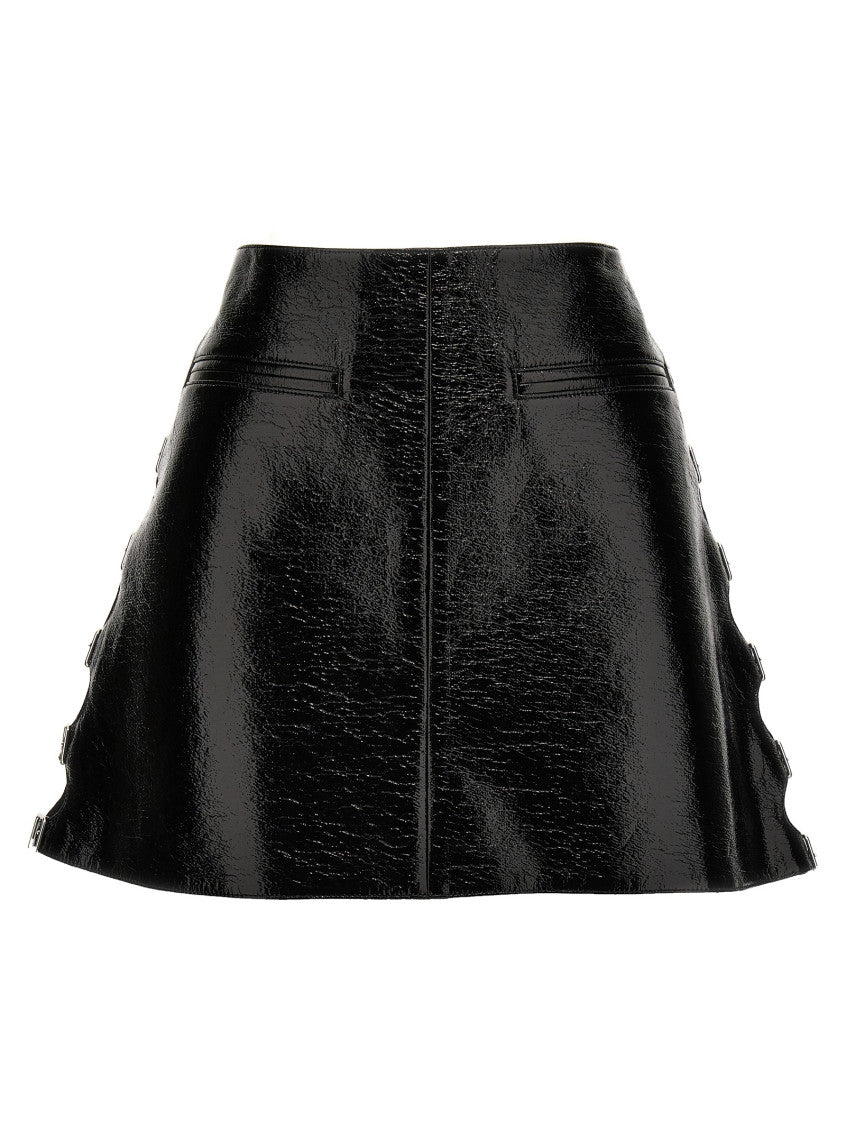 Black Vinyl miniskirt 1