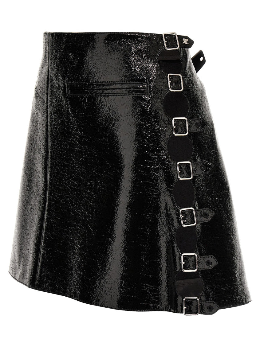 Black Vinyl miniskirt 3