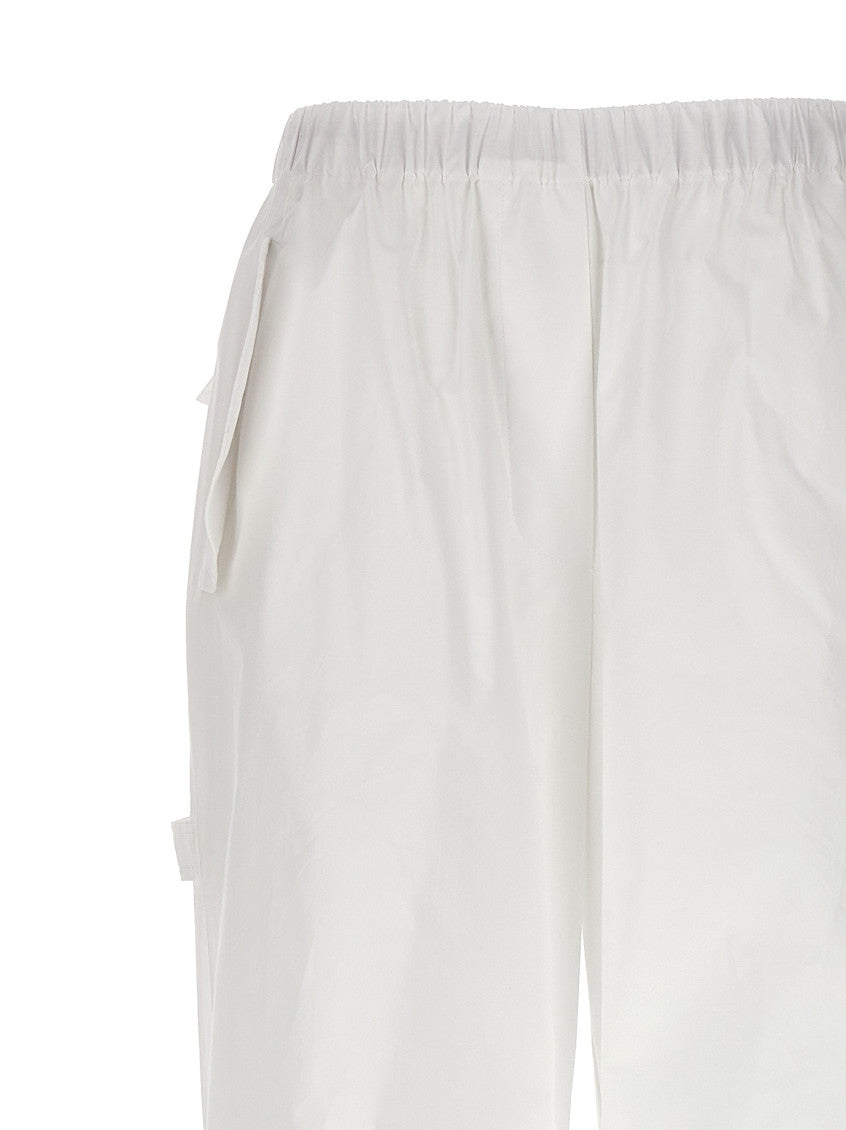 White Cargo Trousers 3