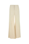 Cream satin wide-leg pant  1