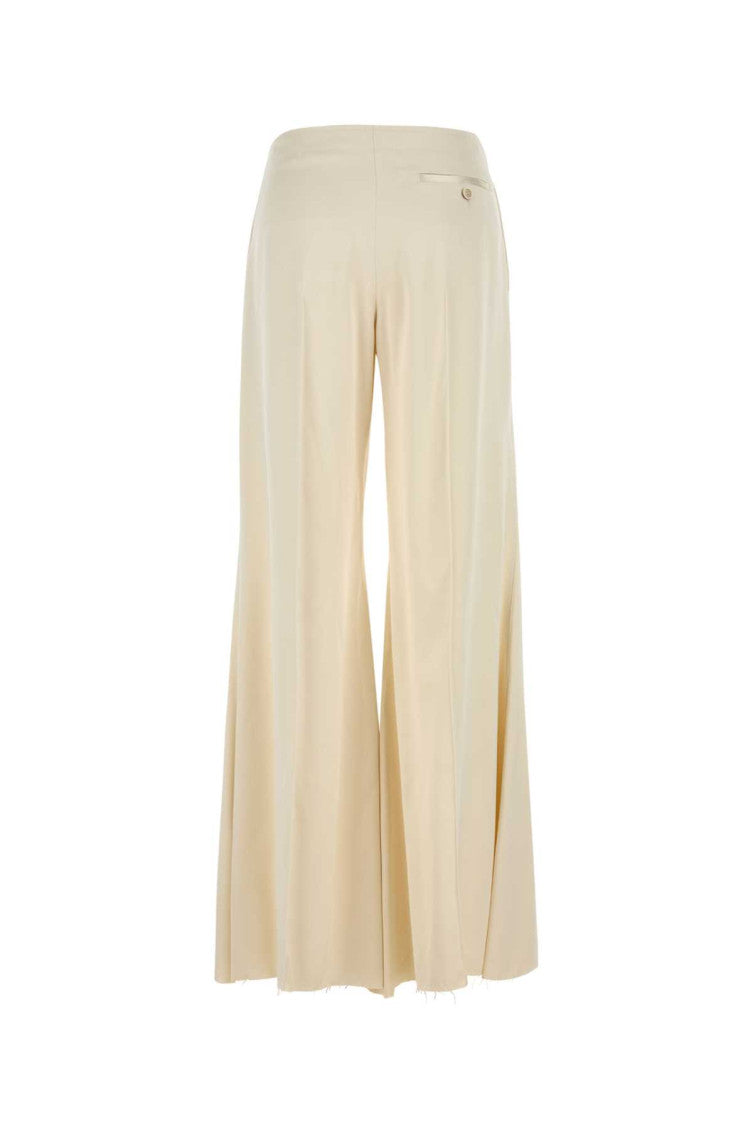 Cream satin wide-leg pant  2