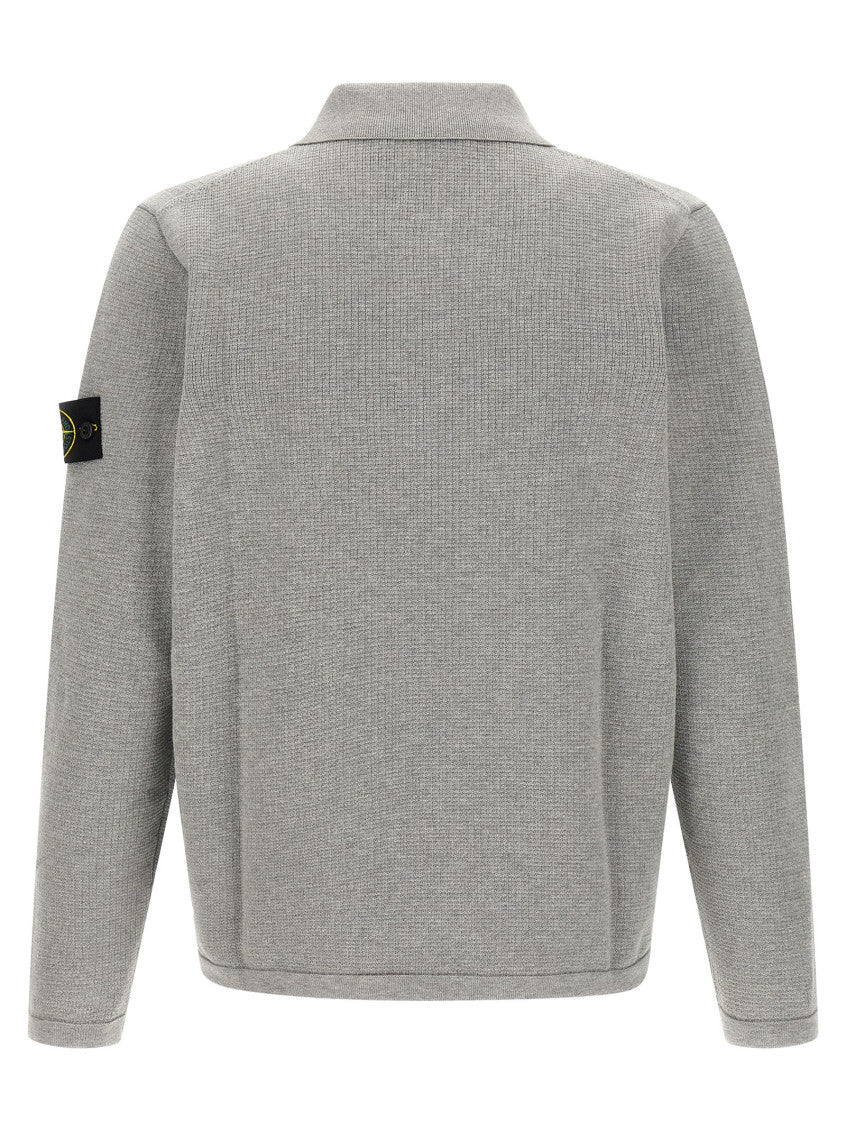 Grey Logo Patch Polo 2