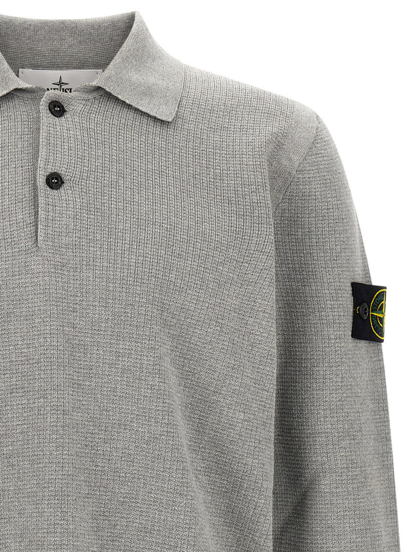 Grey Logo Patch Polo 3