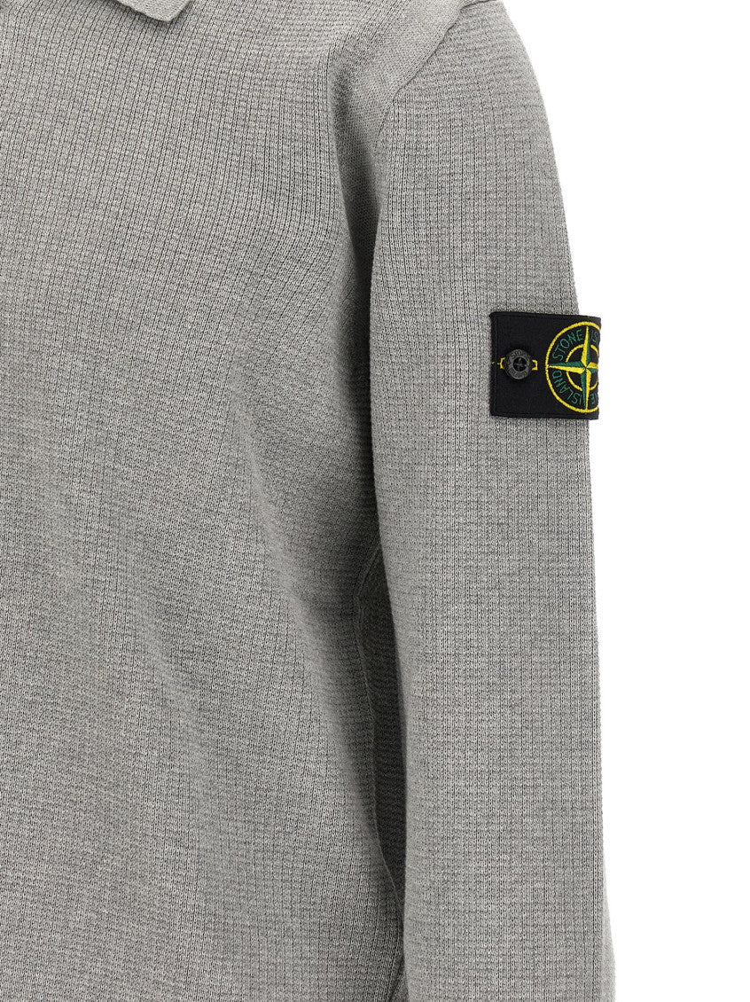 Grey Logo Patch Polo 4