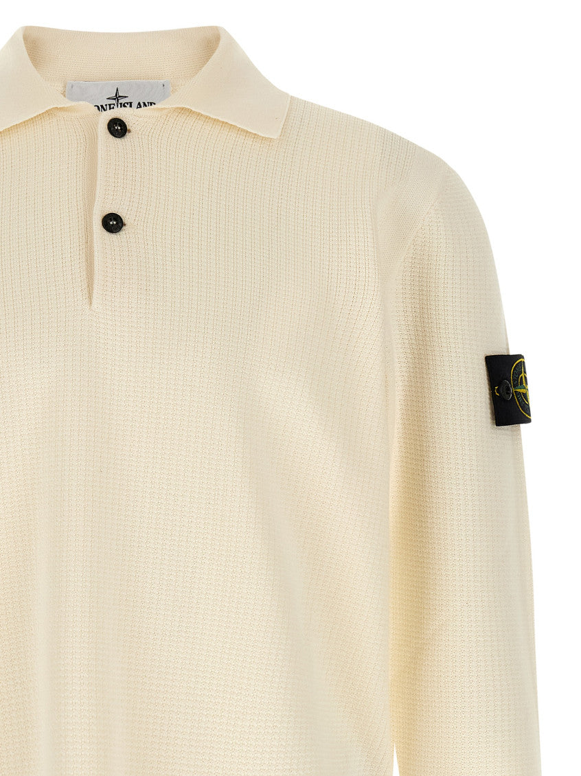 Beige Logo Patch Polo 3