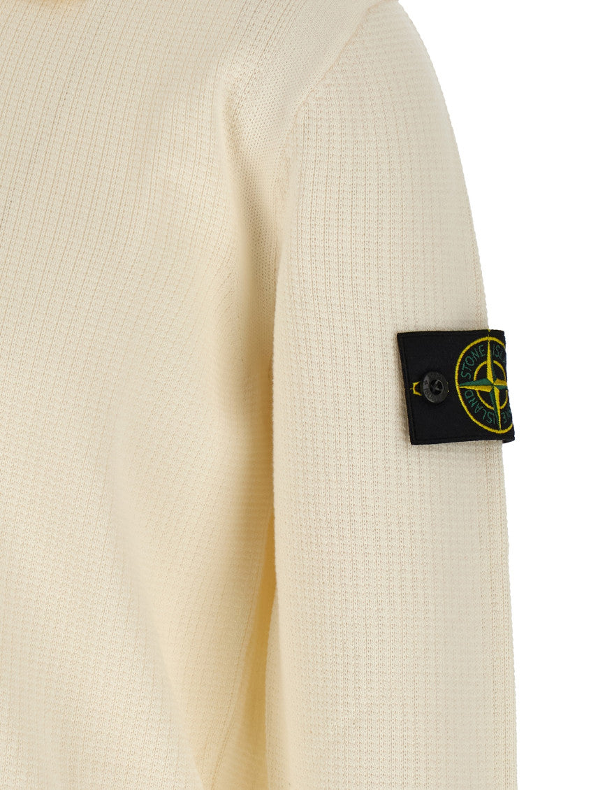 Beige Logo Patch Polo 4