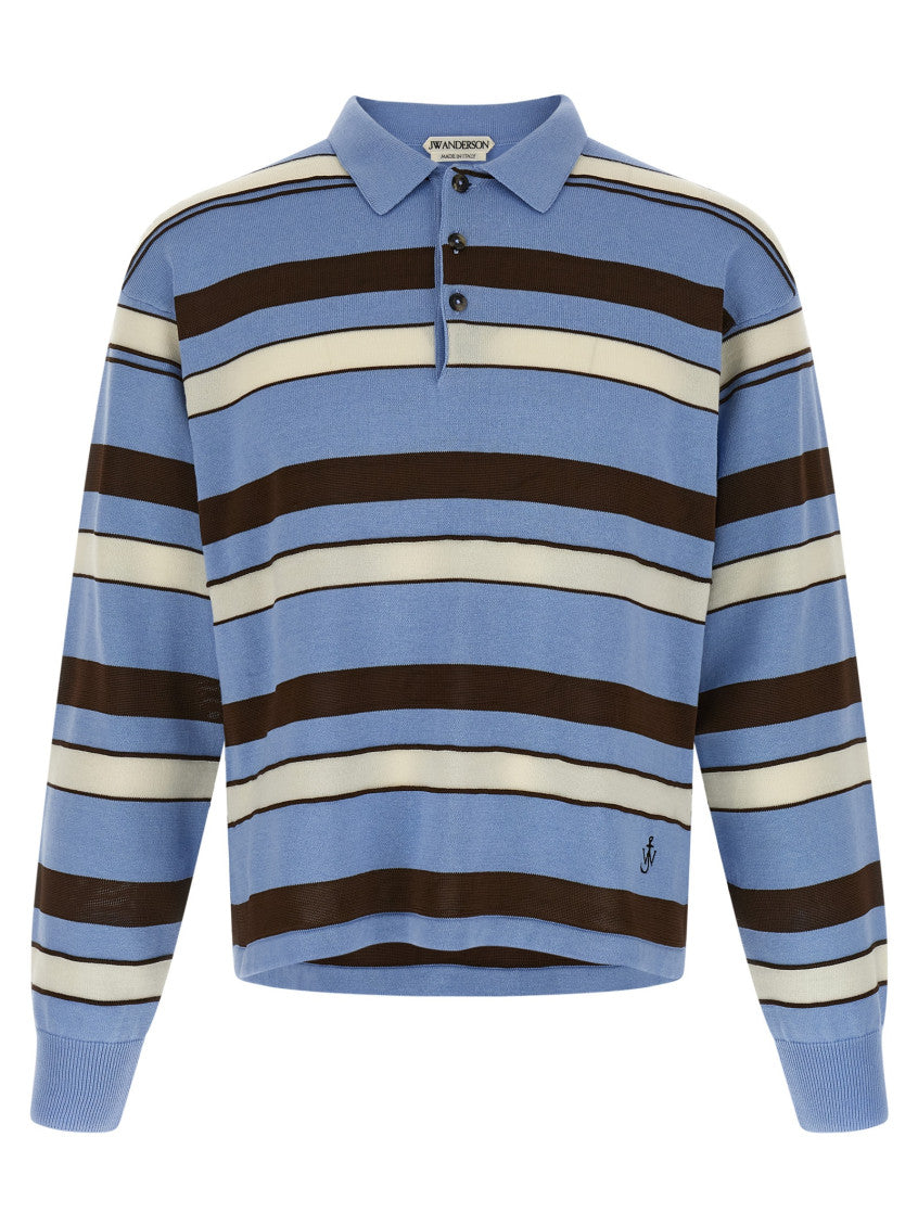 Multi Color Logo Striped Polo 1