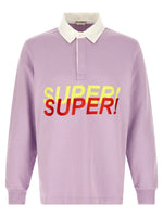 Purple Long Sleeves Printed Polo 1