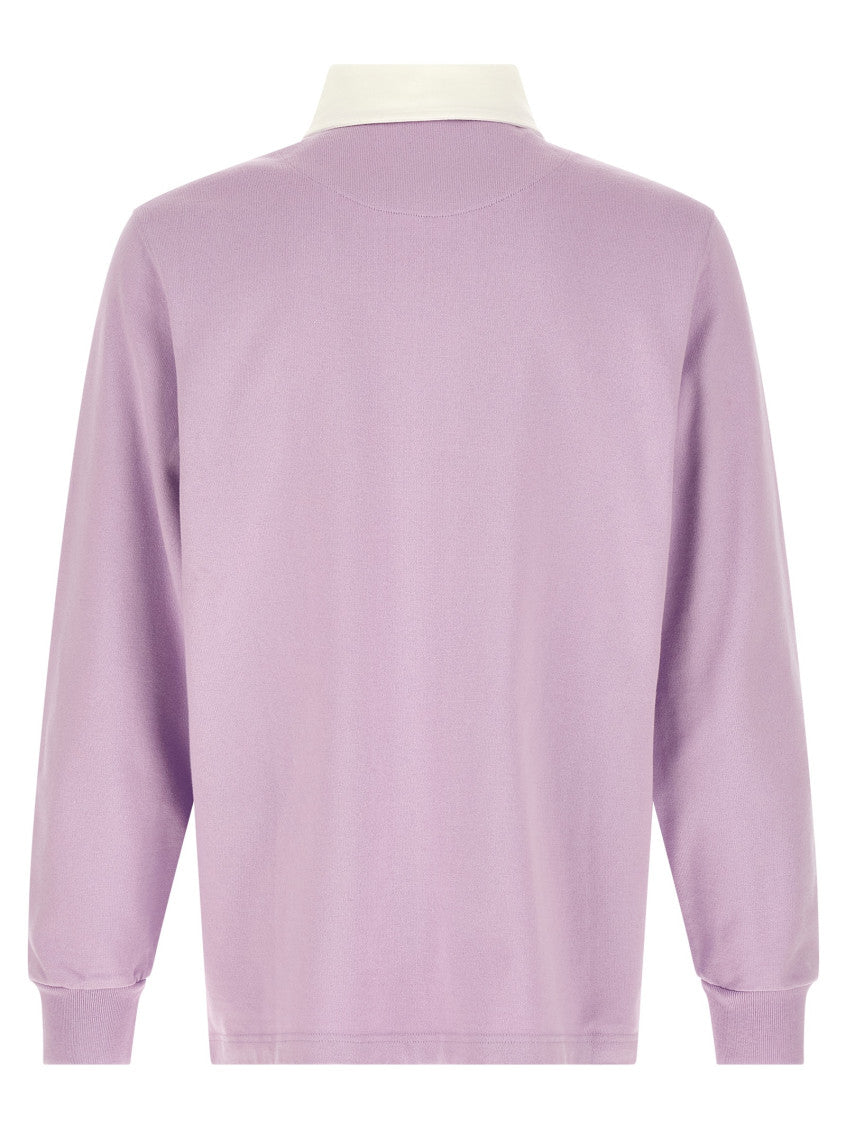 Purple Long Sleeves Printed Polo 2