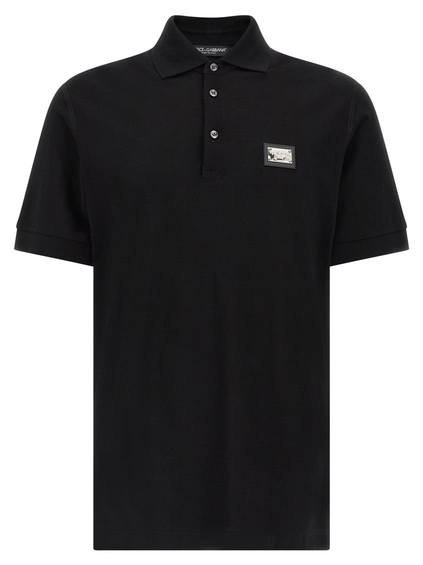 Black Logo Plate Polo 1