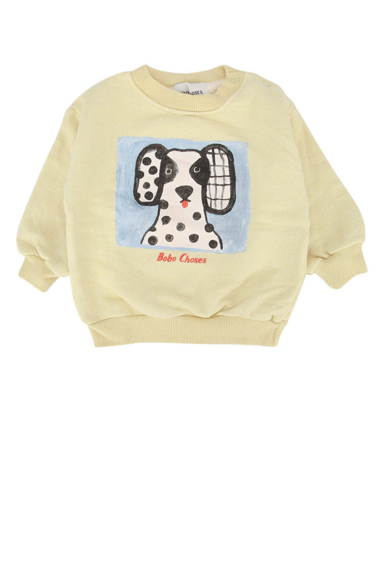 Babies Yellow Printed Sweatshirt 1
