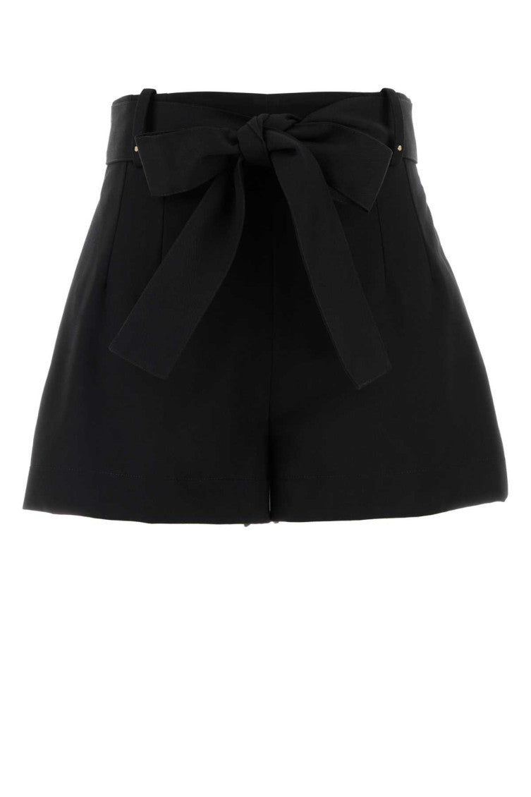 Black Gabardine Shorts 1