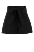 Black Gabardine Shorts 1