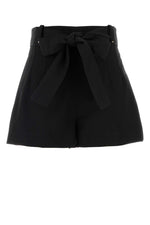 Black Gabardine Shorts 1