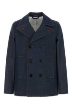 Denim Double-Breasted Blazer 1