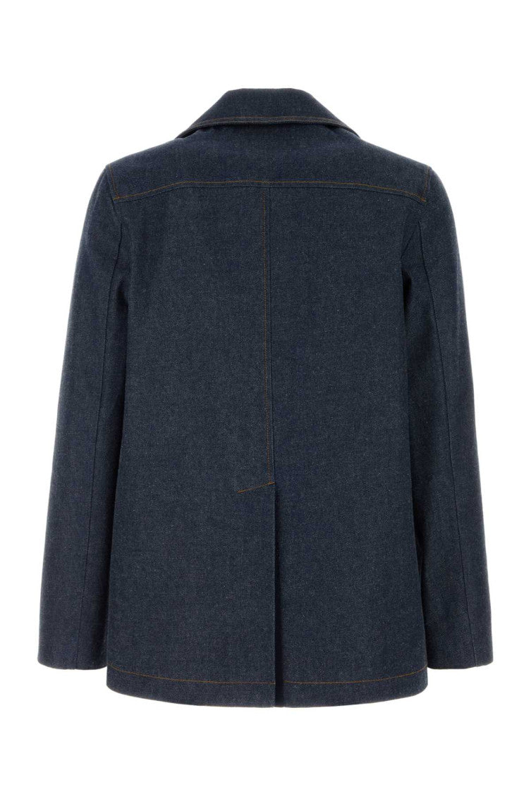 Denim Double-Breasted Blazer 2