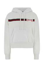White Logo Full Sleeves Hoodie 1