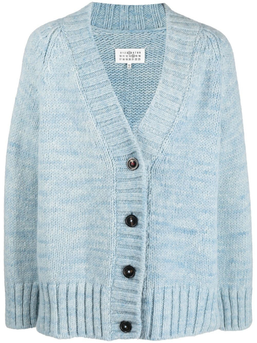 Light Blue V-neck Wool Cardigan 1