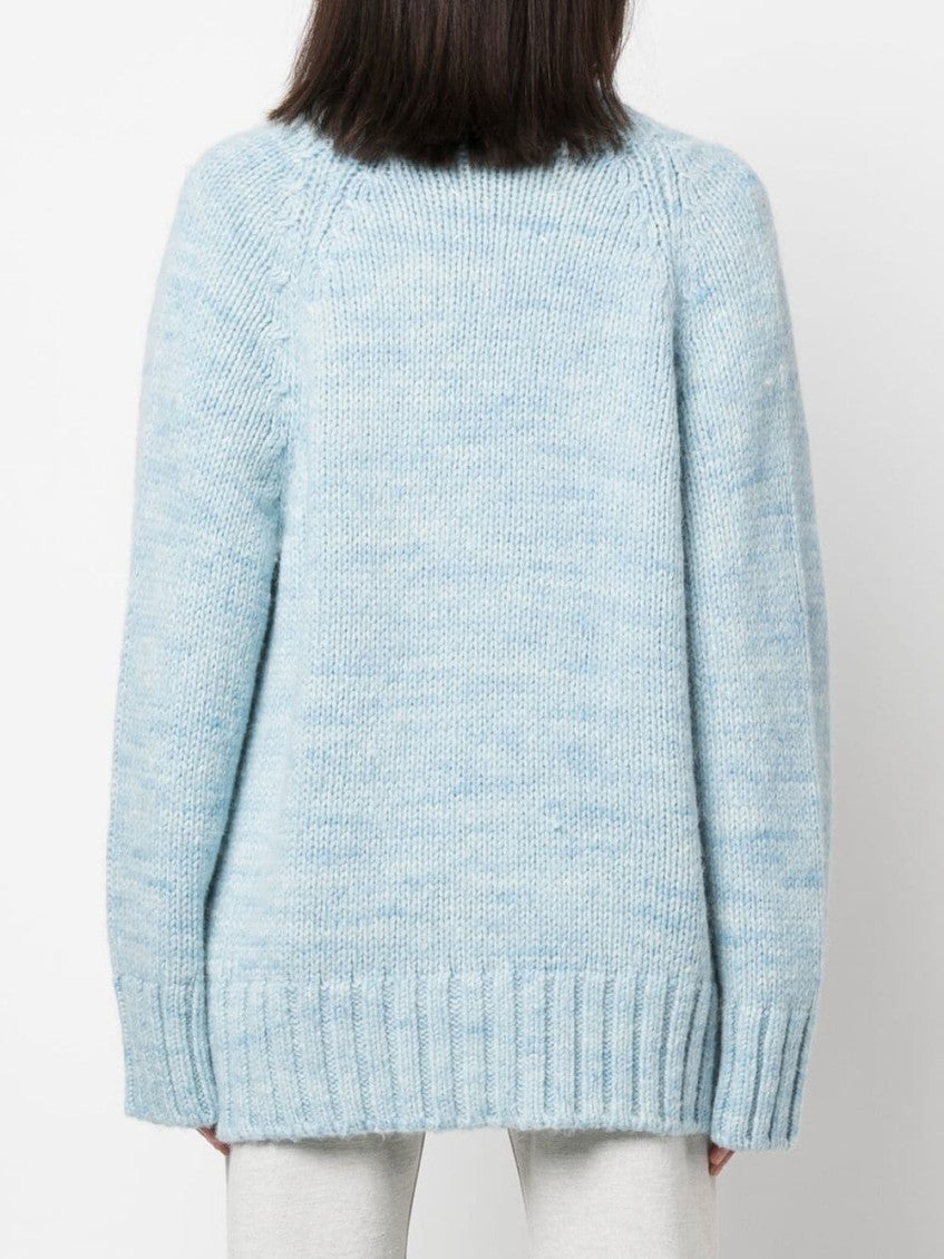 Light Blue V-neck Wool Cardigan 3