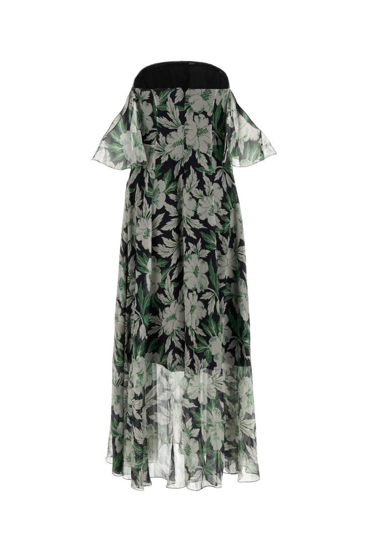 Green Floral-print Midi Dress 2
