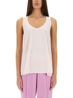 Light Pink Solid Scoop Neck Top 1