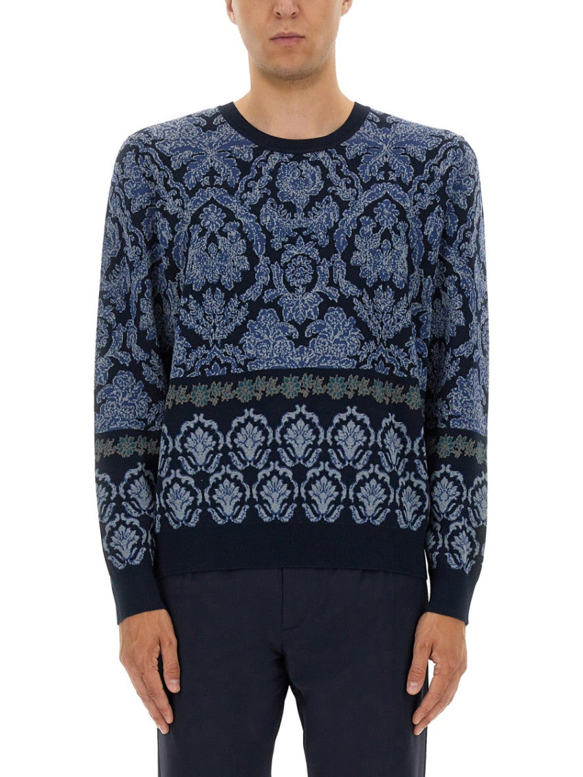 Blue Crew Neck Sweater 1