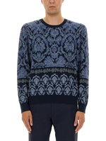 Blue Crew Neck Sweater 1