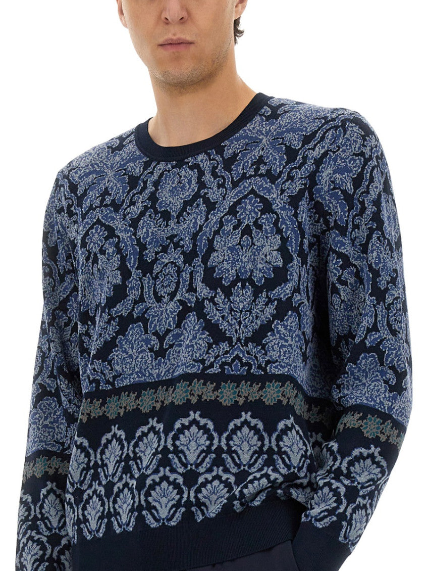 Blue Crew Neck Sweater 2