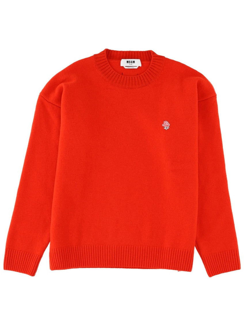 Red Crew Neck Sweater 1