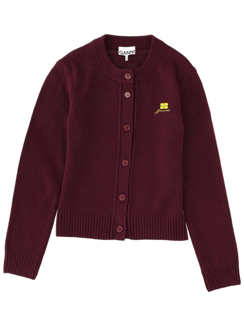 Brown Logo Round Neck Sweater 1