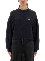 Blue Knitted Crew Neck Sweater 1