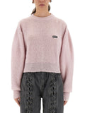 Light Pink Knitted Crew Neck Sweater 1