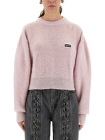 Light Pink Knitted Crew Neck Sweater 1