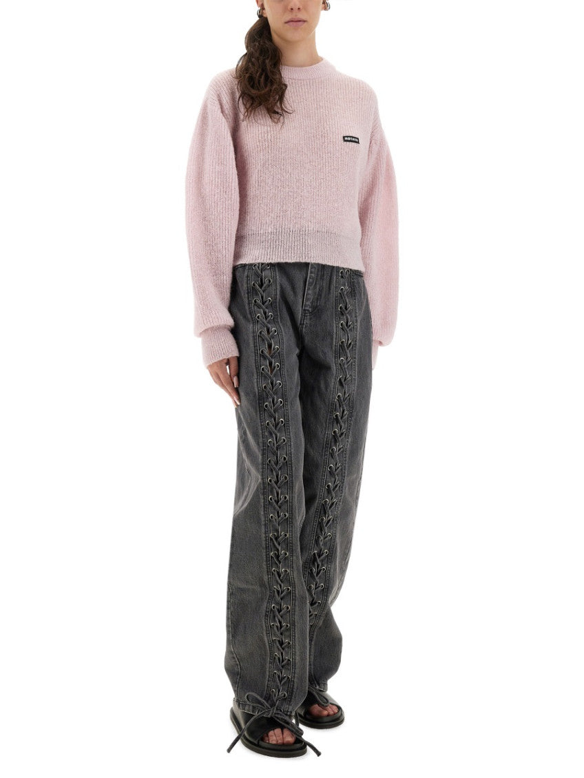 Light Pink Knitted Crew Neck Sweater 2